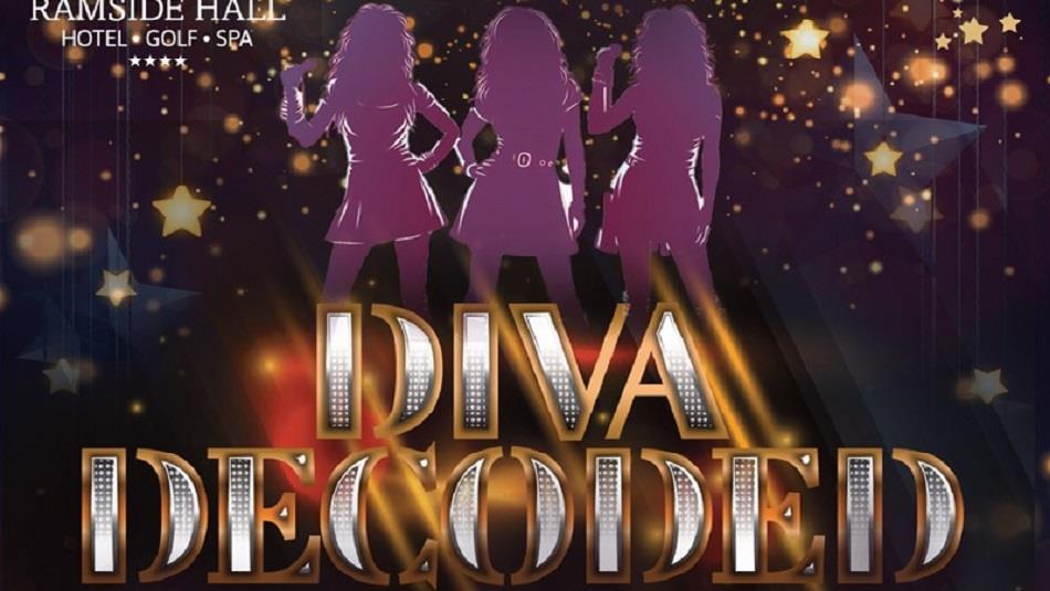 Silhouette of three singers with their back to the audience, text reads, 'Diva Decoded' against a background of stars.