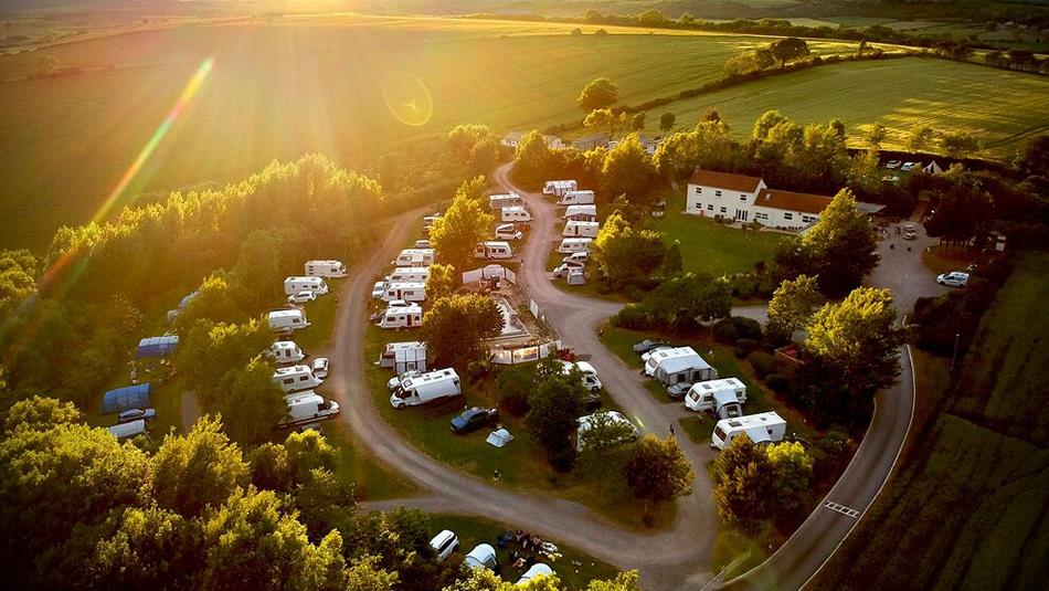 Drone image of the camping site