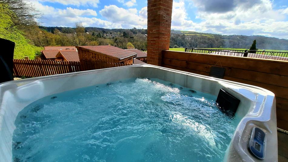 View from The Arbeia Lodge Hot Tub