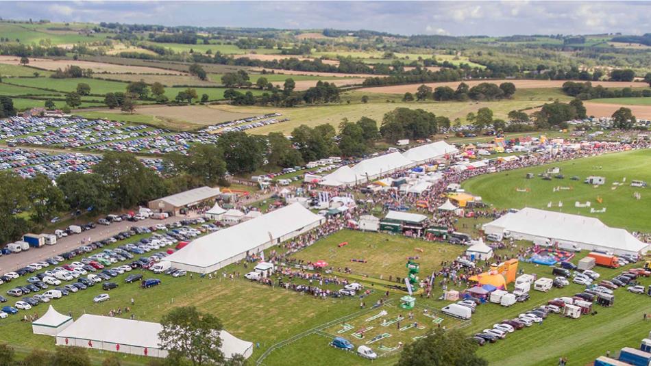 Ariel view of Wolsingham Show