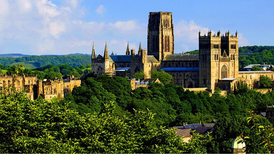 Durham World Heritage site, Durham Cathedral, Durham Castle and surrounding woodland.