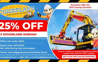 25% off voucher for Diggerland Durham