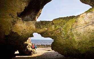 Rock formation and beach