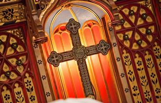 Cross in a church