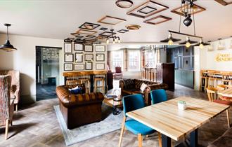 Image of the seating area at The Neighbourhood @ Hotel Indigo.