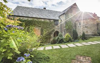 Crook Hall Gardens, exterior of medieval hall