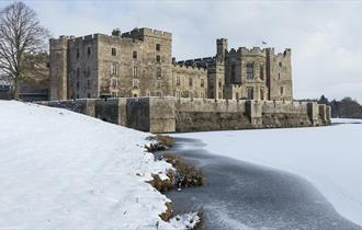 Raby Castle in the snow