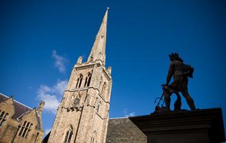 Neptune statue in Durham Market Place