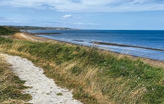 The beach banks at Blackhall Rocks