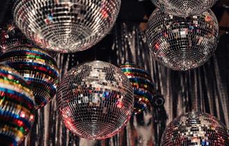 A selection of disco glitter balls
