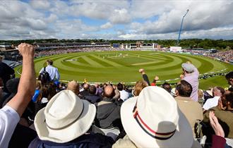 Spectators at cricket match