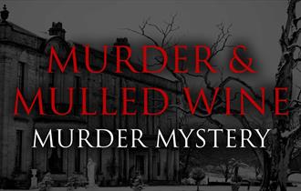 Murder & Mulled Wine murder mystery with a spooky image of Beamish Hall in the background