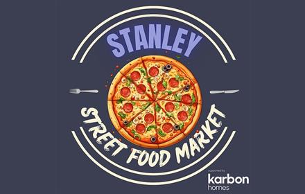 Stanley Street Food Market logo includes image of a pizza