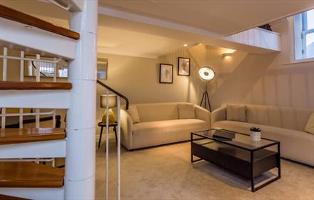 Living area at The Elvet Loft