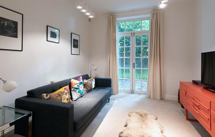 Living area at The Two Clovers at the Grove