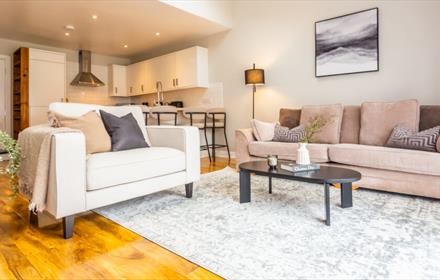 Living room at The Botanic Garth