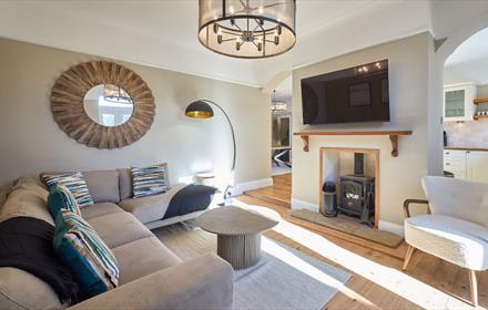 The lounge at Louvaine House