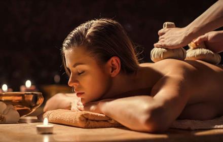 Women getting a spa treatment