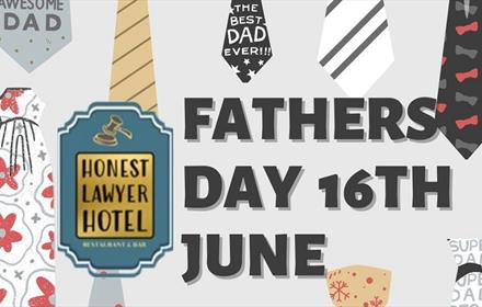 Father's Day 16th June 2024 Graphic images of ties saying 'The best dad/awesome dad'
