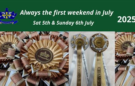 Rosettes and date of the Durham County Show