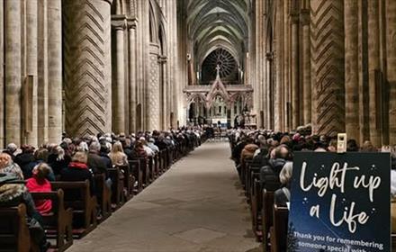 The Light up a Life service at Durham Cathedral