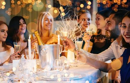 A group of women enjoying a Christmas party night at the Radisson Blu