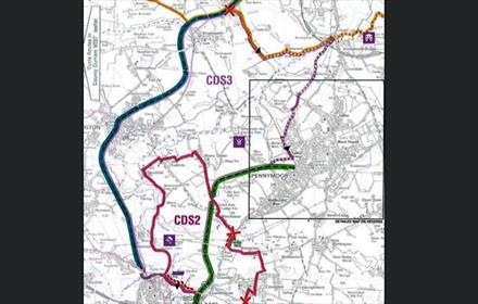 Map of Bishop Auckland/Brandon Loop Cycle Route