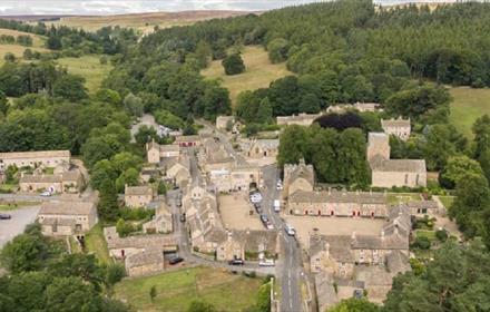 Aerial view of the village of Blanchland