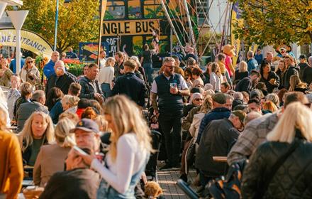 Crowds enjoying food at Chester-le-EATS. Image credit: Gareth Williams Photo & Film