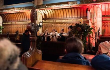 A choir performing at Ushaw.