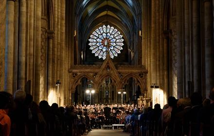 A performance at Durham Cathedral