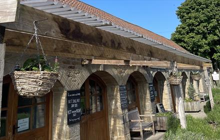 Broom House Farm Shop entrance.