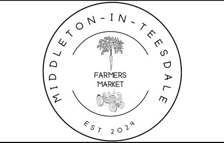 Middleton-in-Teesdale Farmers Market Logo with illustration of a tractor and carrot.