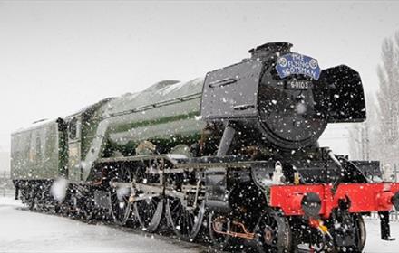 The Flying Scotsman in the snow