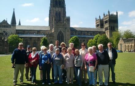 Group outside Durham Cathedral