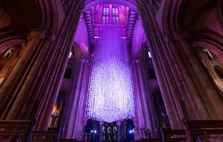 Peace Doves installation by Peter Walker at Durham Cathedral