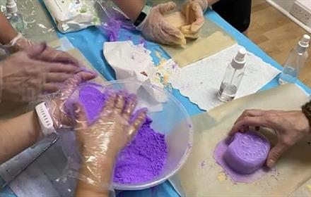 Bath Bombs being made.