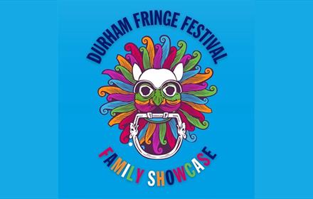 Fringe Festival logo, colourful image of the Sanctuary Knocker