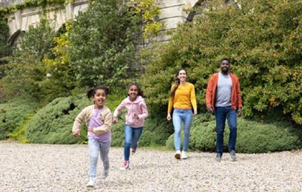A family at the Bowes Museum