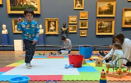 Children playing at The Bowes Museum