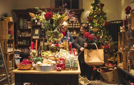 Christmas shop at Raby Castle