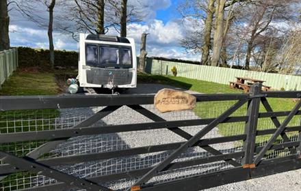 Enclosed pitch at Bonners Lodge Caravan Park