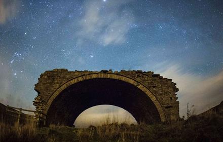Rookhope Arch on a starry night, photograph by Cain Scrimgeour