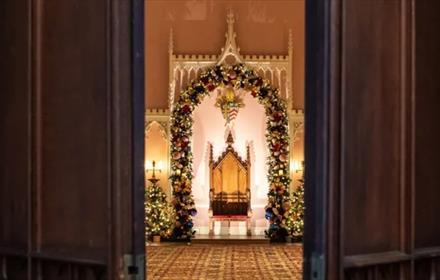The decorated Throne Room at Auckland Palace