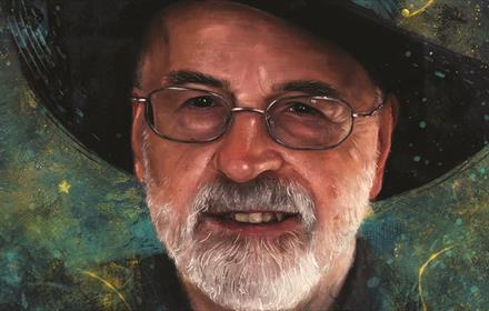 Painting of Terry Pratchett