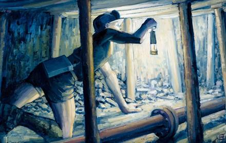 Ted-Holloway-Testing-for-Gas-1956-oil-painting