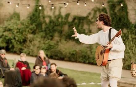 The Three Inch Fools performing outdoor theatre at Raby Castle