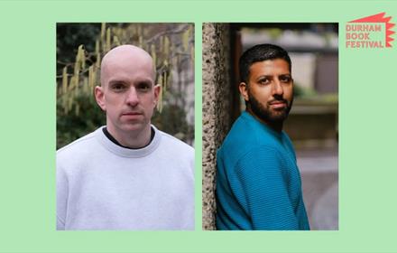 Photos of authors Andrew McMillan and Tawseef Khan