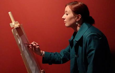 An artist sketching.