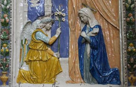 Marian Art in Durham Cathedral (artwork showing depiction of Mary).
